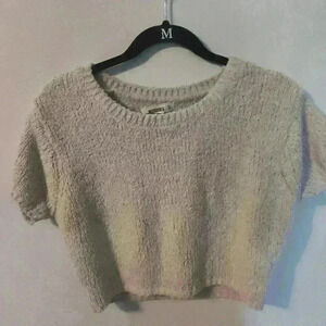 Misguided khaki cropped sweater size 6/8 #91
